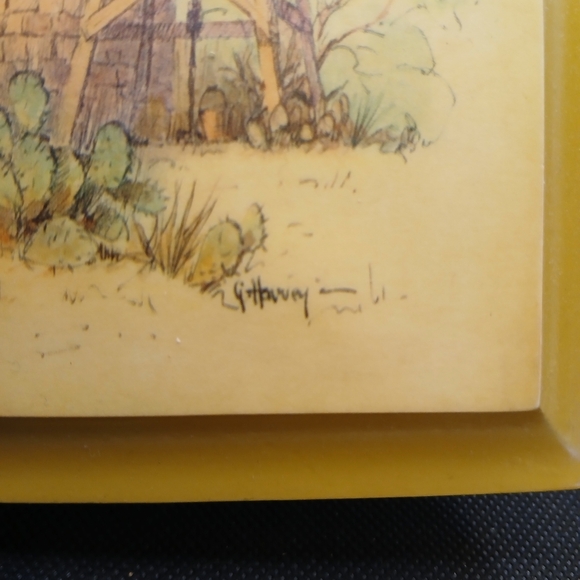 2 VTG Gerald Harvey Decoupaged  Plaques Mid CENTURY MODERN B3 - Picture 6 of 7